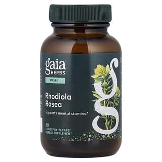 Gaia Herbs, イワベンケイ、ビーガンリキッドフィトカプセル60粒