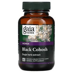 Gaia Herbs, Cimífuga, 60 cápsulas líquidas veganas