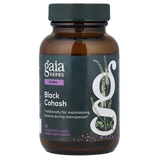 Gaia Herbs, Women, Black Cohosh, 60 Vegan Liquid Phyto-Caps (400 mg per Capsule)