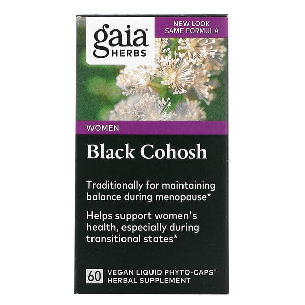 Gaia Herbs, Cimífuga, 60 cápsulas líquidas veganas