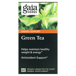 Gaia Herbs, Grüner Tee, 60 vegane flüssige Phyto-Kapseln