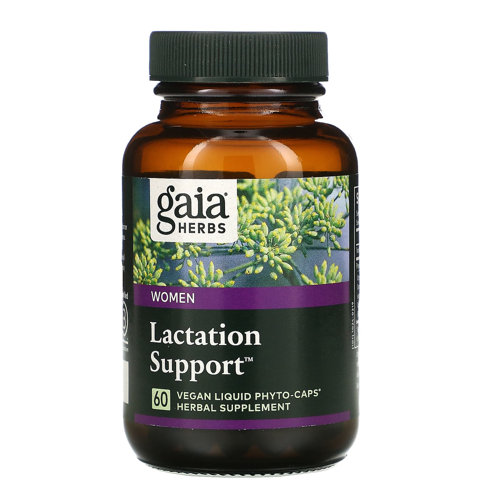 Gaia Herbs Lactation Support For Women 60 Vegan Liquid Phyto Caps