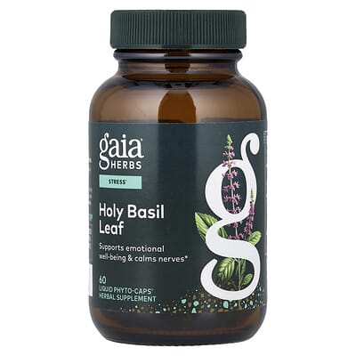 Gaia Herbs, Holy Basil, 60 Vegan Liquid Phyto-Caps®