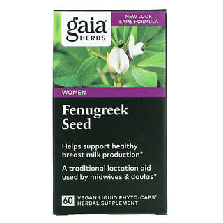 Gaia Herbs, 胡蘆巴籽女性用，60 粒素食液體素食膠囊
