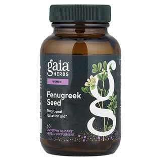 Gaia Herbs, Ženy, semená senovky gréckej, 60 vegánskych tekutých fyto-kapsúl® (390 mg na kapsulu)