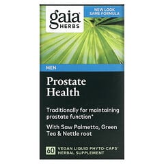 Gaia Herbs, Prostate Health、植物性Liquid Phyto-Caps（液体フィトカプセル）60粒