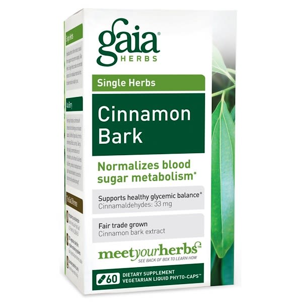 Gaia Herbs, Cinnamon Bark, 60 Vegetarian Liquid Phyto-Caps (Discontinued Item) 