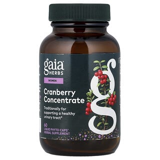 Gaia Herbs, 蔓越莓濃縮物，60 粒全素液體 Phyto-Caps 膠囊（每粒膠囊 420 毫克）