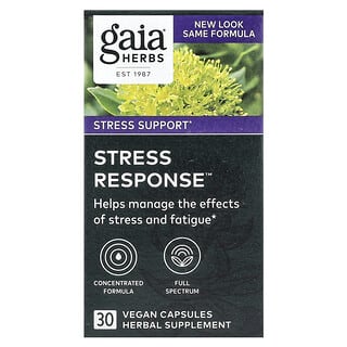 Gaia Herbs, Stress Response™, 30 Cápsulas Veganas