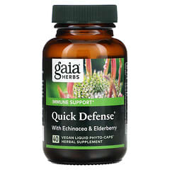 Gaia Herbs, Quick Defense, 40 веганских капсул Liquid Phyto-Caps