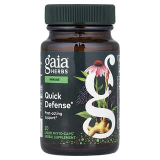 Gaia Herbs, Quick Defense®, 비건 액상 Phyto-Caps® 20정