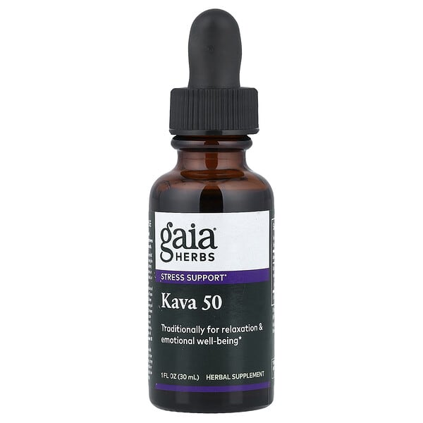 Gaia Herbs, Kava 50, 1 fl oz (30 ml) — product photo 1