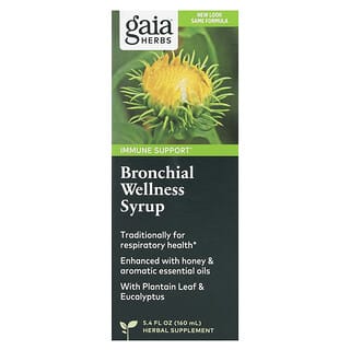 Gaia Herbs, 迅速緩解，支氣管健康草本糖漿，5.4液體盎司（160毫升）