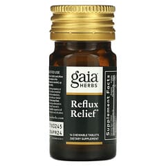 Gaia Herbs, Alivio del reflujo, 14 comprimidos masticables