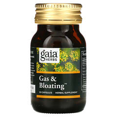 Gaia Herbs, Gaz et ballonnements, 50 capsules vegan
