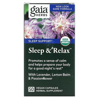 Gaia Herbs, Soulagement rapide, sommeil et détente, 50 gélules