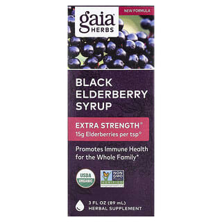 Gaia Herbs, Jarabe de saúco negro, Refuerzo inmunitario, 89 ml (3 oz. líq.)