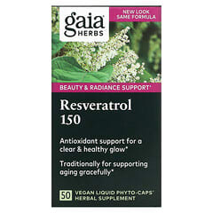 Gaia Herbs, Resvératrol 150, 50 Phyto-capsules liquides vegan