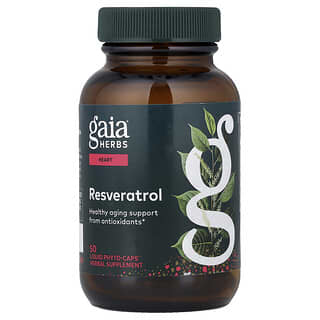 Gaia Herbs, 白藜蘆醇150，50粒 液體素食膠囊