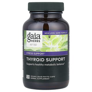 Gaia Herbs, Thyroid Support, Unterstützung der Schilddrüse, 120 vegane Liquid Phyto-Caps®