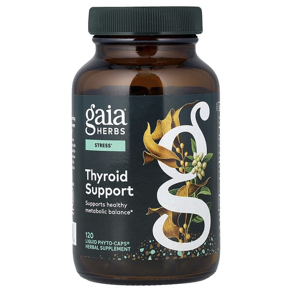 Gaia Herbs, Suporte à Tireoide, 120 Phyto-Caps® Líquidos