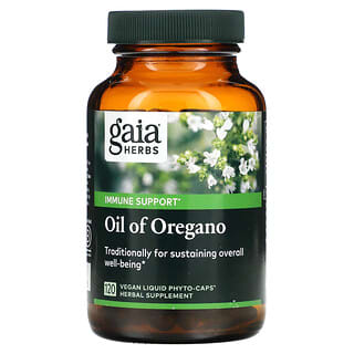 Gaia Herbs, Aceite de orégano, 120 fitocápsulas Phyto-Caps líquidas veganas