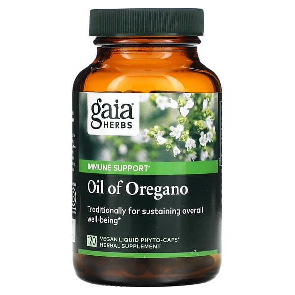 Gaia Herbs‏, שמן אורגנו, 120 כמוסות נוזל צמחיות טבעוניות