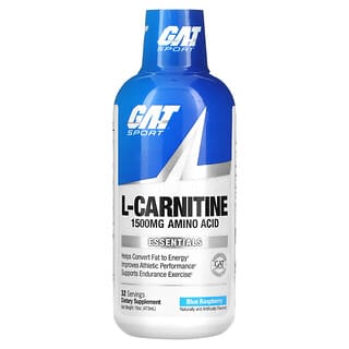 GAT, L-carnitina, Aminoácido, Forma libre, Frambuesa azul, 473 ml (16 oz)