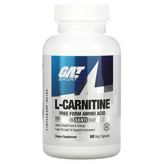 GAT, L-carnitina, Aminoácido, Forma libre, 60 cápsulas vegetales