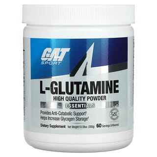 GAT, ل-جلوتامين، خالٍ من النكهات، 10.58 أونصة (300 جم)