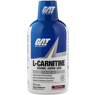 GAT, L-карнитин, аминокислота, смесь ягод, 1500 мг, 16 унций (473 мл)