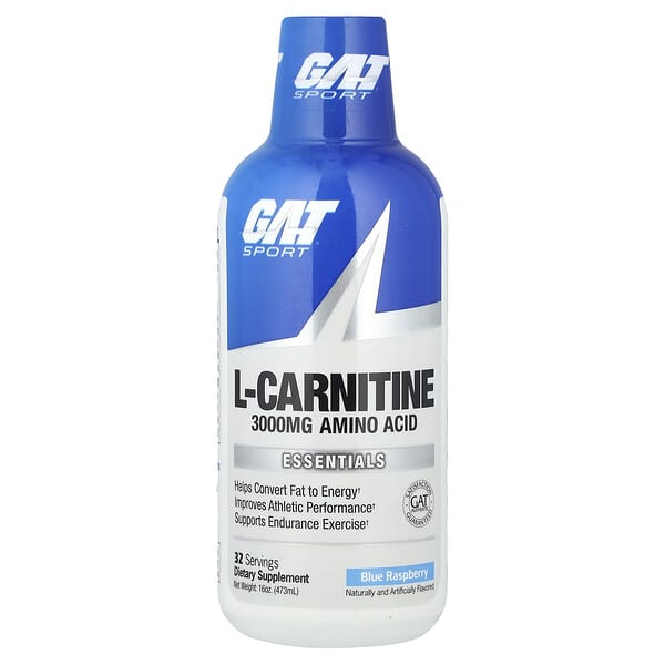 GAT Sport, L-Carnitine, Blue Raspberry, 16 oz (473 ml)