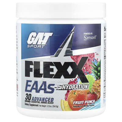 GAT, FLEXX Essential Amino Acid + Hydration Powder, Juice Punch, 12.5 oz (354.9 g)