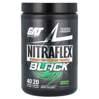 GAT, Sport, NITRAFLEX Black, Grüner Apfel, 470 g (1,05 lbs.)