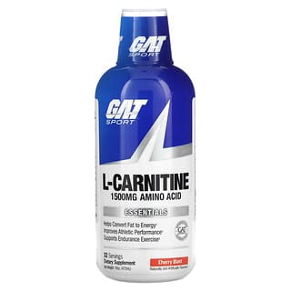 GAT, L-carnitina, Aminoácido, Explosión de cereza, 1500 mg, 473 ml (16 oz)