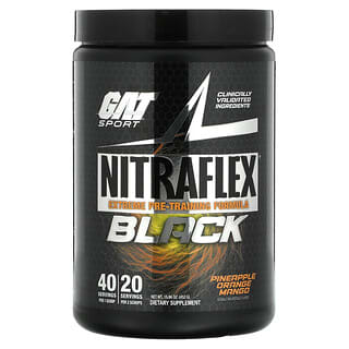 GAT, NITRAFLEX Black, Pineapple Orange Mango, 15.94 oz (452 g)