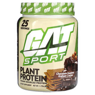 GAT, Proteína vegetal, Galleta Graham con chocolate y avellanas`` 800 g (1,77 lb)