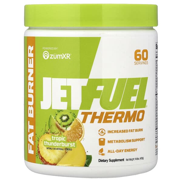 GAT, JetFel®, 써모, 지방 연소제, Tropic 썬더버스트, 420g(14.8oz)