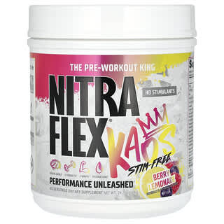 GAT, NitraFlex Kaos, Stim-Free, Berry Lemonade, 24.7 oz (699 g)
