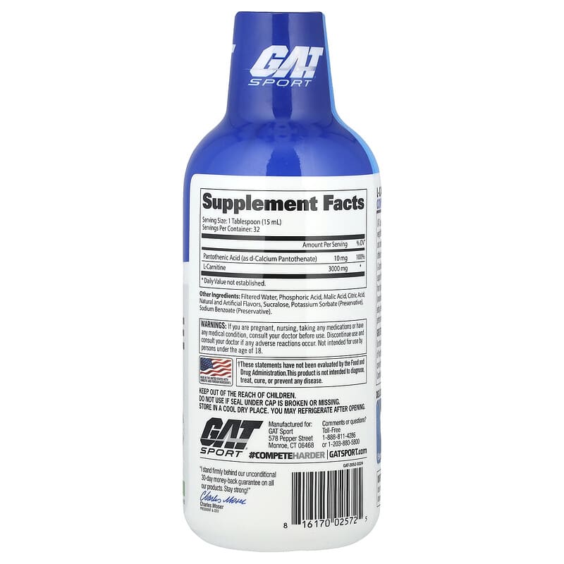 Sport, L-Carnitine, Green Apple, 3,000 mg, 16 oz (473 ml)