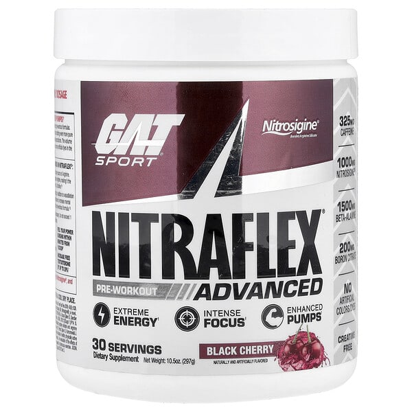 Sport, NITRAFLEX® Advanced, Pre-Workout, Black Cherry, 10.5 oz (297 g)