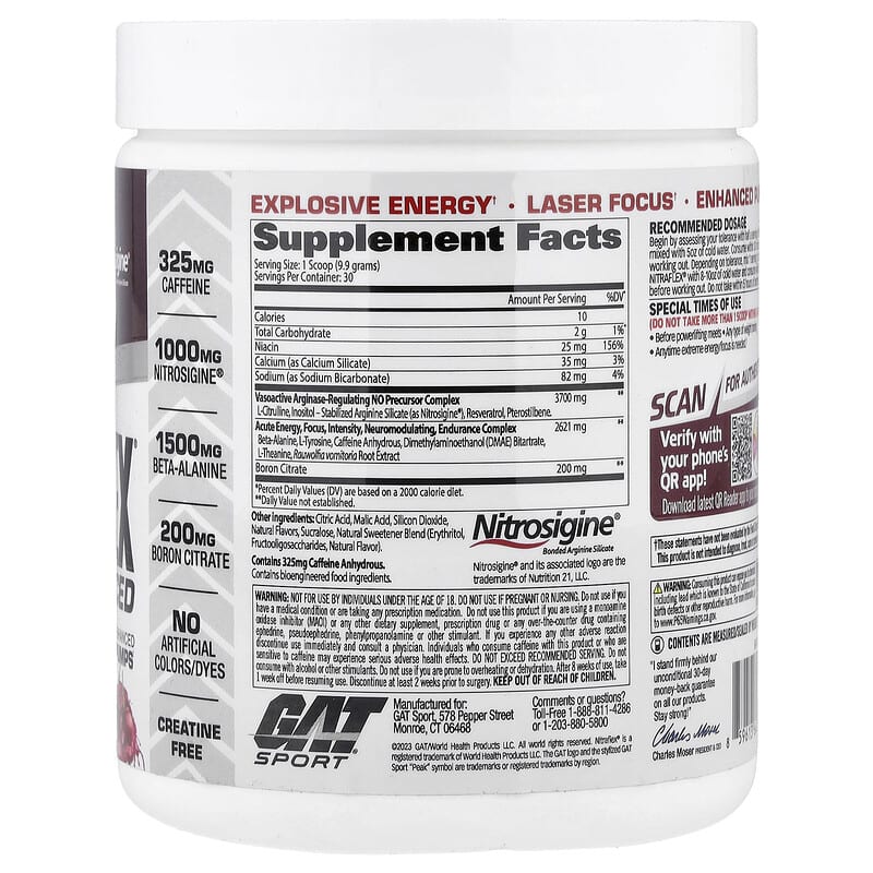 Sport, NITRAFLEX® Advanced, Pre-Workout, Black Cherry, 10.5 oz (297 g)