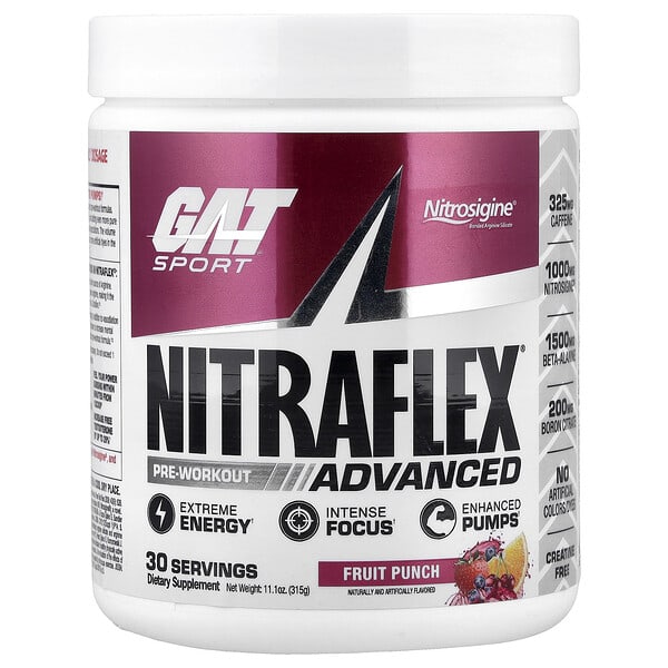 Sport, NITRAFLEX® Advanced, Pre-Workout, Fruit Punch, 11.1 oz (315 g)