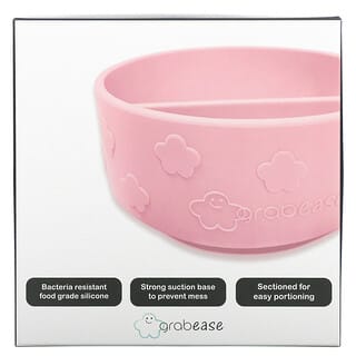 Grabease, Silicone Suction Bowl, 6m+, Blush, 1 Count