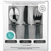Stainless Steel Fork, Knife & Spoon Set, 18m+, Gray, 1 Set