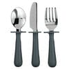Stainless Steel Fork, Knife & Spoon Set, 18m+, Gray, 1 Set