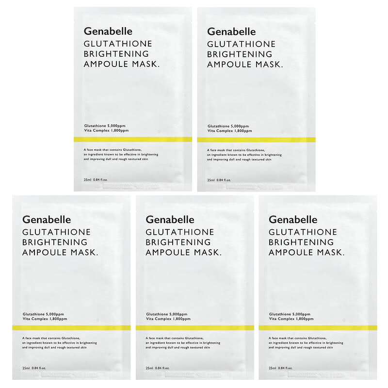are glutathione patches effective Glutathione Brightening Ampoule Beauty Mask, 5 Sheets, 0.84 fl oz (25 ml)  Each