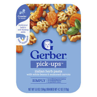 Gerber, Pick-Ups™, Italian Herb Pasta With White Beans & Seasoned Carrots, 8+ Months, 5.8 oz (164 g)