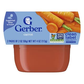 Gerber, morcov, 1st Foods®, pachet de 2, 56 g fiecare