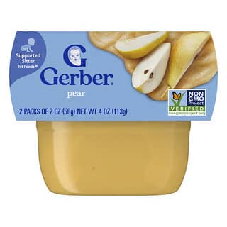 جيربر‏, منتج طبيعي للأطفال ، 1st Foods® ، كمثرى ، عبوتان ، 2 أونصة (56 جم) لكل عبوة